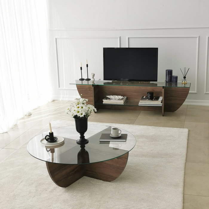 Hanah Home Lily TV - Nogal Hanah Home Lily TV - Nogal